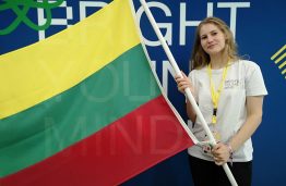KTU applied chemistry student Meda Surdokaitė at the EU Young Scientists Competition