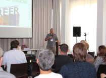Raymond C. Rumpf speaking to the audience of the 24th International Conference-School “Advanced Materials and Technologies”