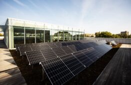 Solar panels on the roof of M-Lab, KTU Interdisciplinary Prototyping Centre