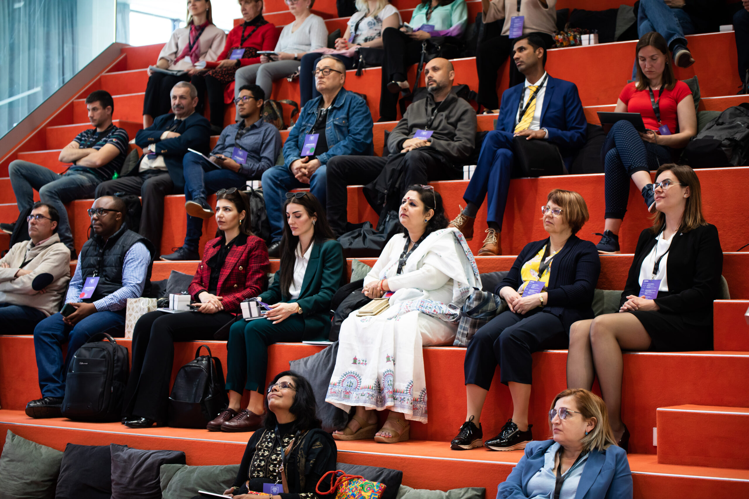 Photo showing participants listening to a presentation during KTU Global Faculty Week 2023
