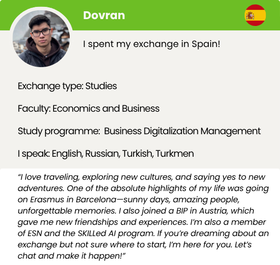 Exchange counsellor profile card