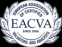 Europos sertifikuotų vertintojų ir analitikų asociacijos logotipas, nukreipiantis vartotojus į https://eacva.com/ puslapį