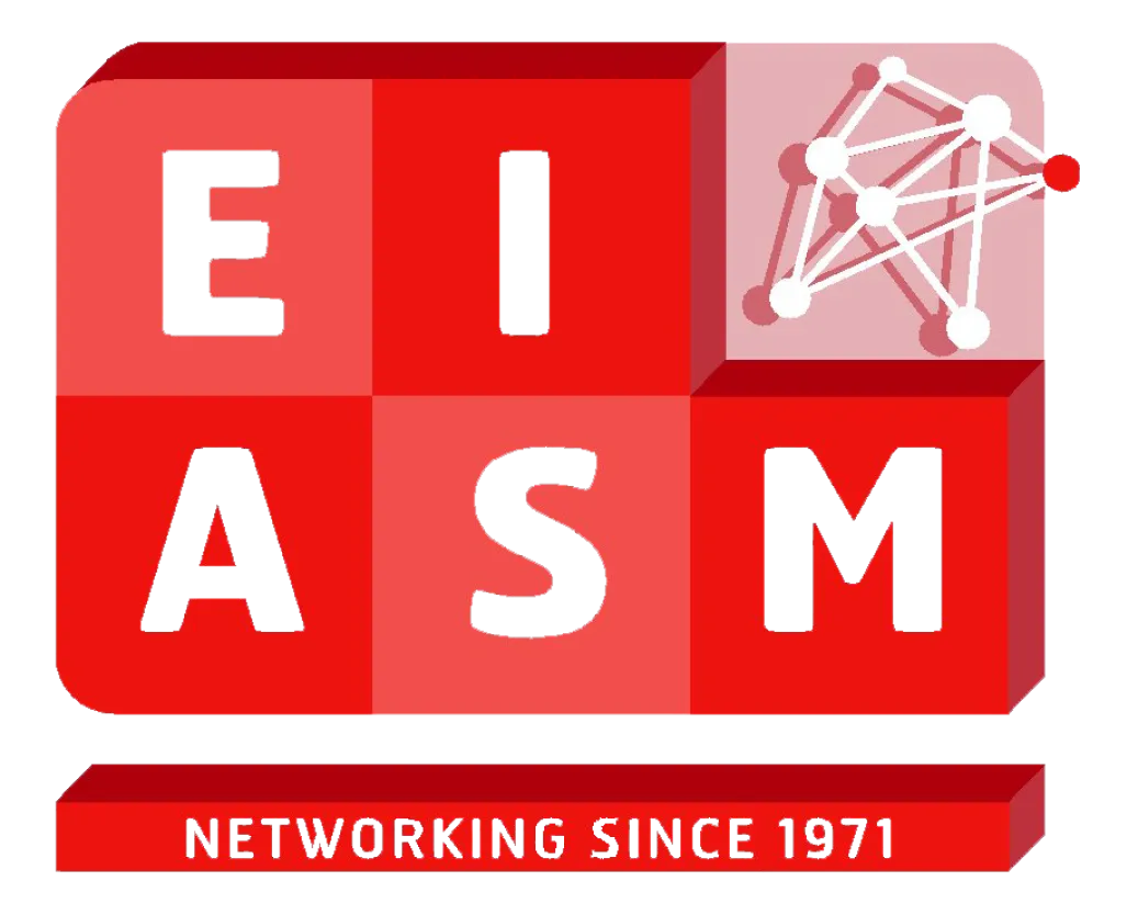 Europos i&scaron;plėstinių vadybos studijų instituto logotipas, nukreipiantis vartotojus į https://www.eiasm.net/ puslapį