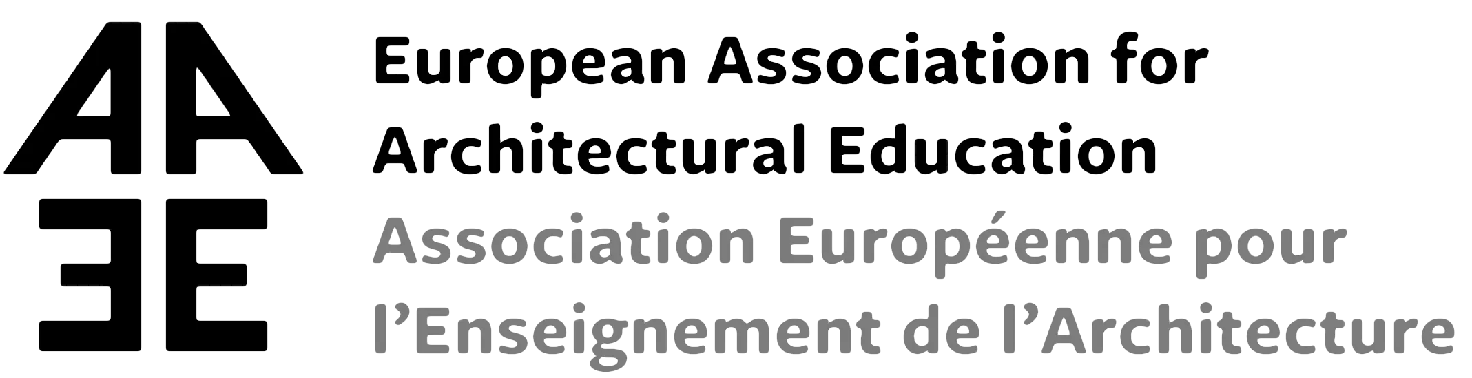 Europos architektūros &scaron;vietimo asociacijos logotipas, nukreipiantis vartotojus įhttps://www.eaae.eu/ puslapį