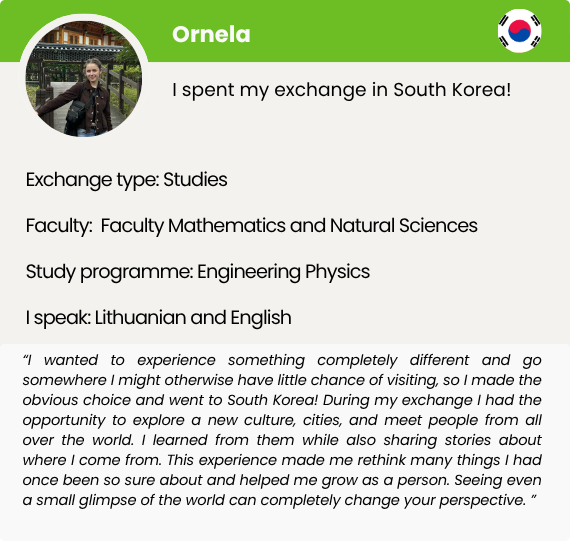 Exchange counsellor profile card. Ornela