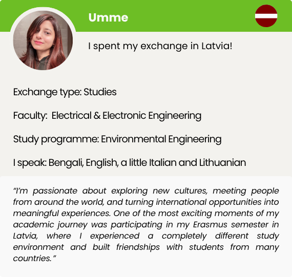 Exchange counsellor profile card. Umme