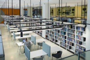 2026-04-17 - KTU - FullSize-9 Library workstations, bookshelves, pibture form above
